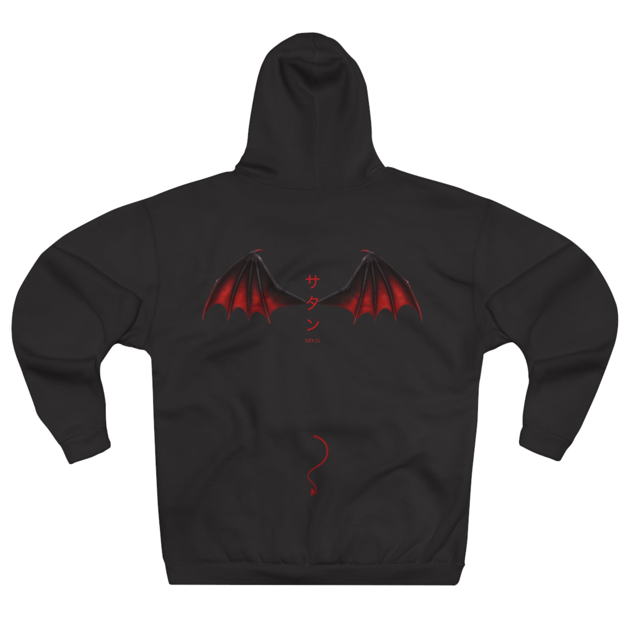 Angel Face Devil Thoughts Hoodie With Devil Wings