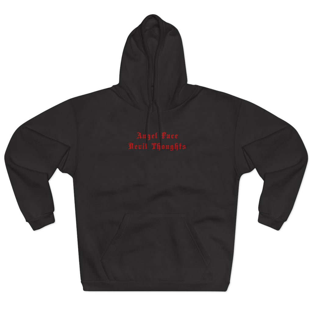 Angel Face Devil Thoughts Hoodie With Devil Wings