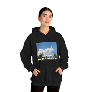 Nature Hates Humans Hoodie With Blue Wings (US)