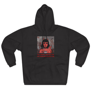 The Angels Protect Me The Demons Respect Me Hoodie With Angel Wings