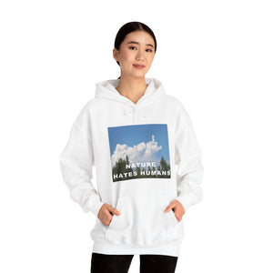 Nature Hates Humans Hoodie With Blue Wings (US)